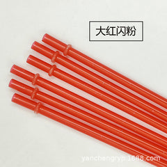 Colorful PP Plastic Glitter Straws with Buckle (Reusable)