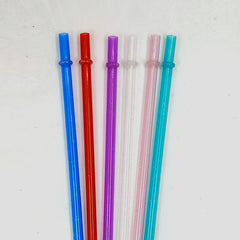 Colorful PP Plastic Glitter Straws with Buckle (Reusable)